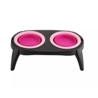 Genérico - Comedero Alto Doble En Silicona Para Mascotas