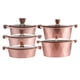 thumbnail image 3 of Bateria de Cocina Ollas Recubrimiento Antiadherente Color Granito Rosa, 3 of 3