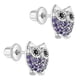 thumbnail image 2 of Aros de buho de plata 925 con circones para niñas, 2 of 2
