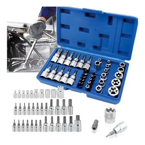 Genérico - Juego De Dados Torx 34 Pcs Estrella Hembra Macho Color Plateado