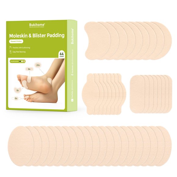 Almohadillas adhesivas para pies Bukihome Moleskin Blister Prevention