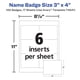 thumbnail image 4 of Insignias identificativas Avery, estilo clip, 3 x 4 cm, con soportes transparentes, 100 unidades, 4 of 6