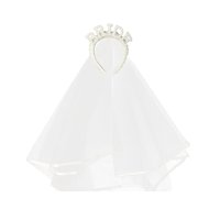 Magideal - Diadema De Novia Con Velo, Velo De Fiesta, Accesorios Para Fotos, Diadema Brillante, Tocado De Novia, Tiara De Diamantes De Imitación Para Compromiso