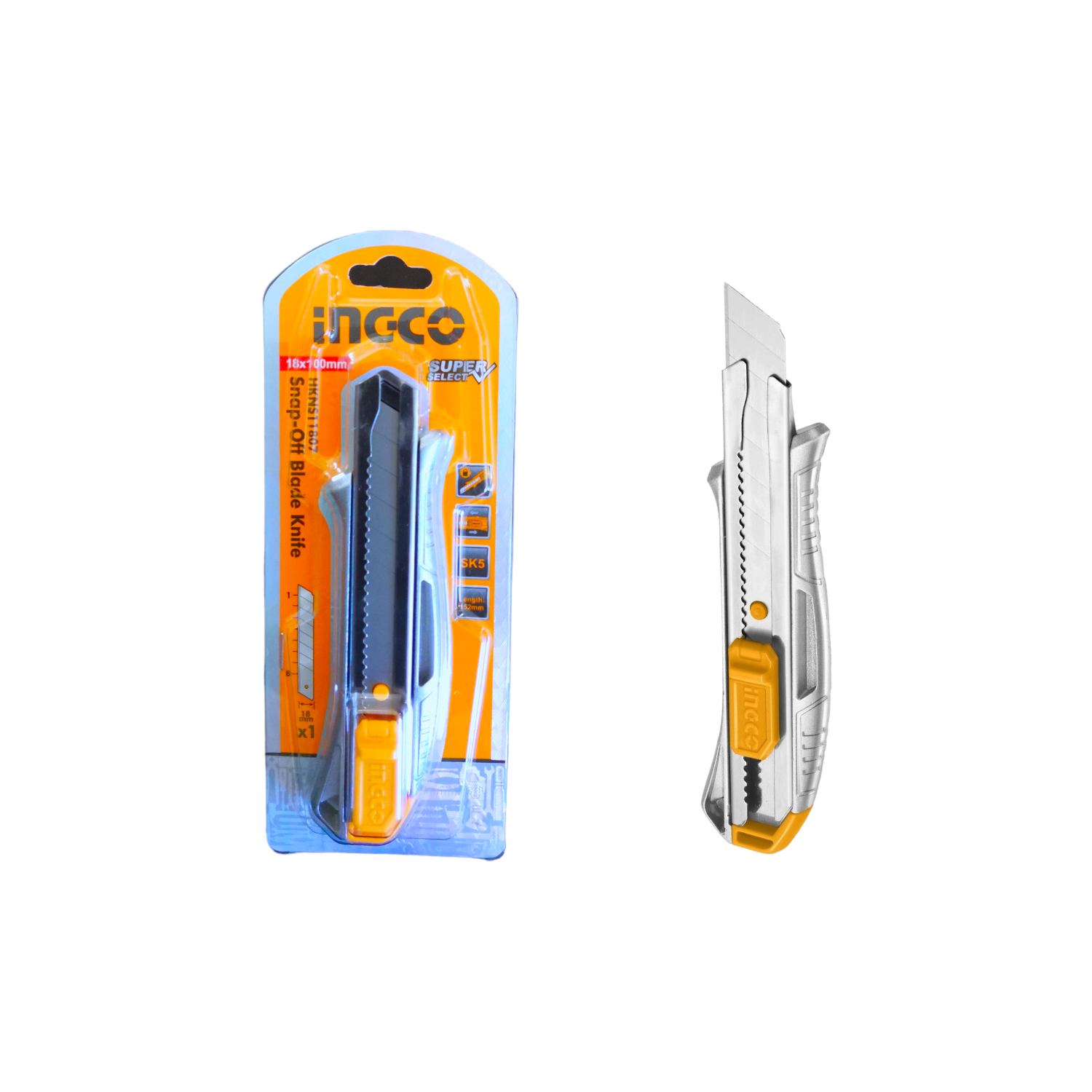Cuchillo Cartonero Aluminio Ingco 18X100 Mm Hkns11807