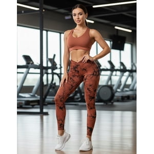 Flix - Calza Deportiva Mujer Push Up Tie Dye Corte En V