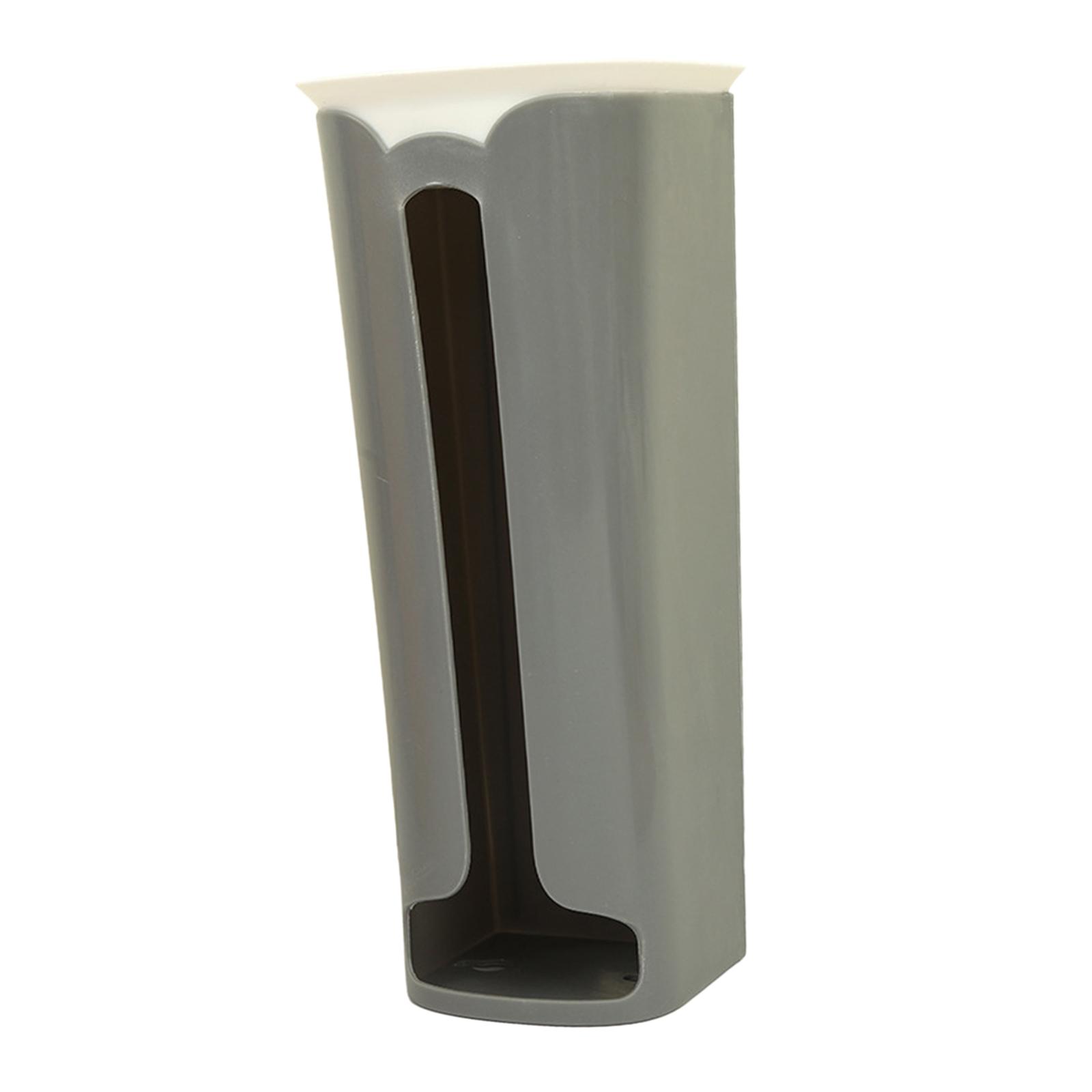 Magideal - Caja De Almacenamiento Multiusos Bolsas De Comestibles Titular Contenedores Decorativos Dispensador Con Tapa Montaje En Pared Para Despensa Hogar , Gris