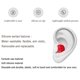 thumbnail image 5 of Almohadillas de silicona WKYMY Powerbeats Pro - Rojo, 4 pares, 5 of 7