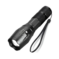 Genérico - Linterna Recargable Led 10000 Lumen T6 Zoom 5 Modos / Promot Blanco Negro
