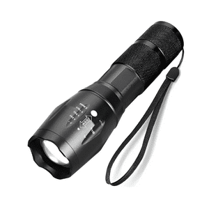 Genérico - Linterna Recargable Led 10000 Lumen T6 Zoom 5 Modos / Promot Blanco Negro