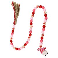 Bothyi - Guirnalda De Cuentas De Madera, Cadena De Borlas, Decoración Colgante De Pared Para Decoración Del Hogar D