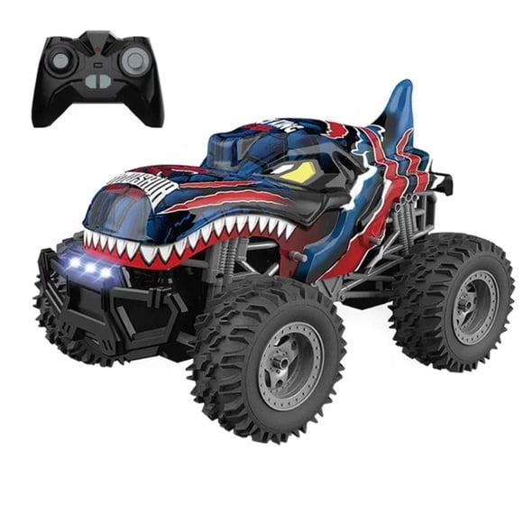 Auto Gran Dinosaurio Control Remoto 2 4 Ghz 1 14 Luces Azul