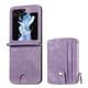 thumbnail image 1 of 2 In 1 Artificial Leather Removable Card Bag Phone Case For Samsung Galaxy Z Flip 5 Flip5 5G Support Fall Protection Cover, 1 of 3