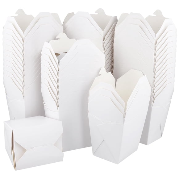 Caja de comida JAPCHET paquete de 50 unidades 950 ml blanca para llevar