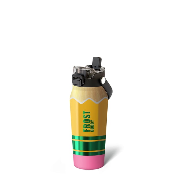 Frost Buddy Botella de Agua Aislada de 16 oz - Tapa con Sorbete y Apertura Rápida - A prueba de fugas
