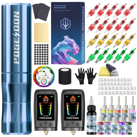 Kit de Máquina de Tatuaje Vidattx Poseidon Inalámbrico 12V 2x2300mAh