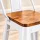 thumbnail image 4 of Pack 4 Taburetes Tolix Asiento De Madera 64cm - Blanco, 4 of 7