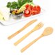 thumbnail image 3 of M Buder Juego de Vajilla de 3 Piezas Estilo Japonés Bamboo Reutilizable Cubertería de Madera Utensilio de Cocina Cuchara Tenedor Cuchillo, 3 of 9