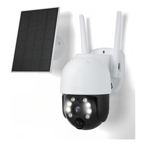 Genérico - Camara Seguidad Solar Bateria Recargable Exterior Hogar Lau