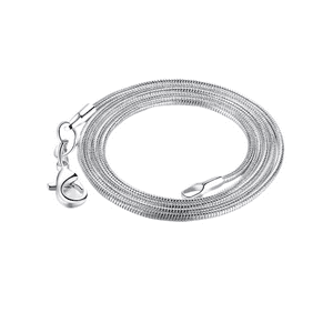 Fershop - Cadena Plateada Tipo Serpiente 55 Cm