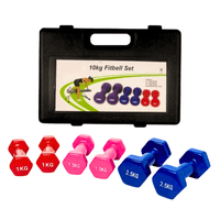 Linea Sport - Maleta De Mancuernas Hexagonales De Vinilo 10Kg