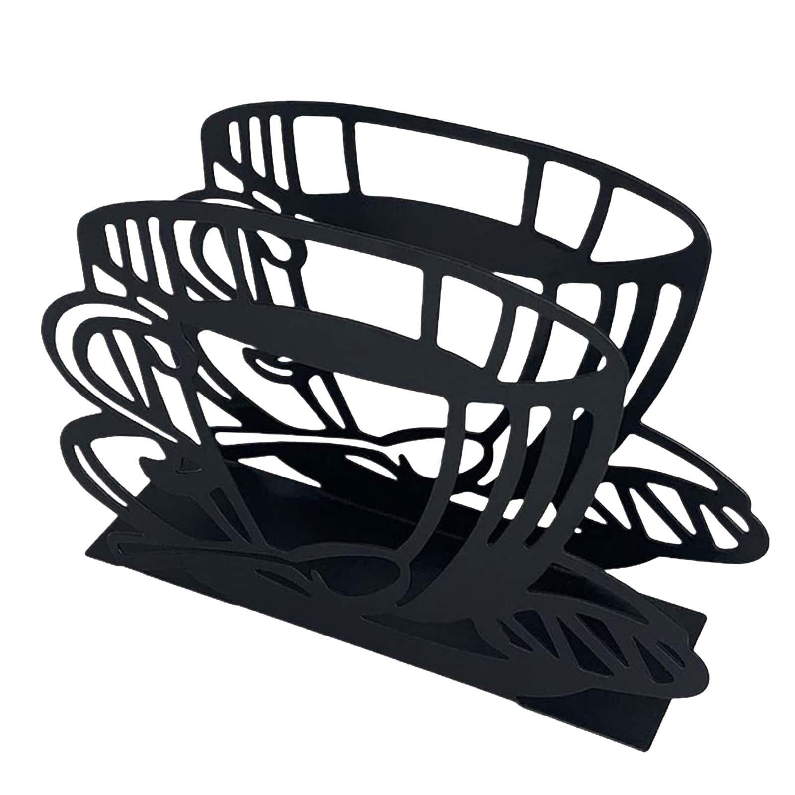 Bothyi - Servilletero Servilleta Vertical Metal Para Cocina Cócteles Oficina Negro