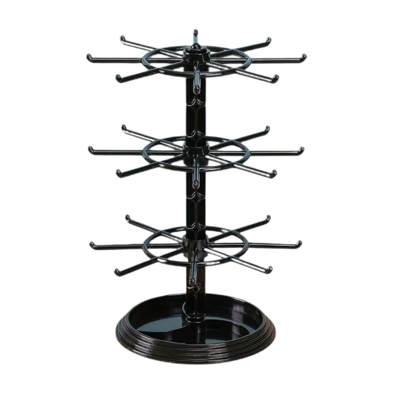 Magideal - Soporte Para Joyas Expositor Rotatorio Soporte Para Brazaletes Organizador De Llaveros Y Torre De Exhibición De Fácil Montaje Adecuado Para Regalos Y Negro
