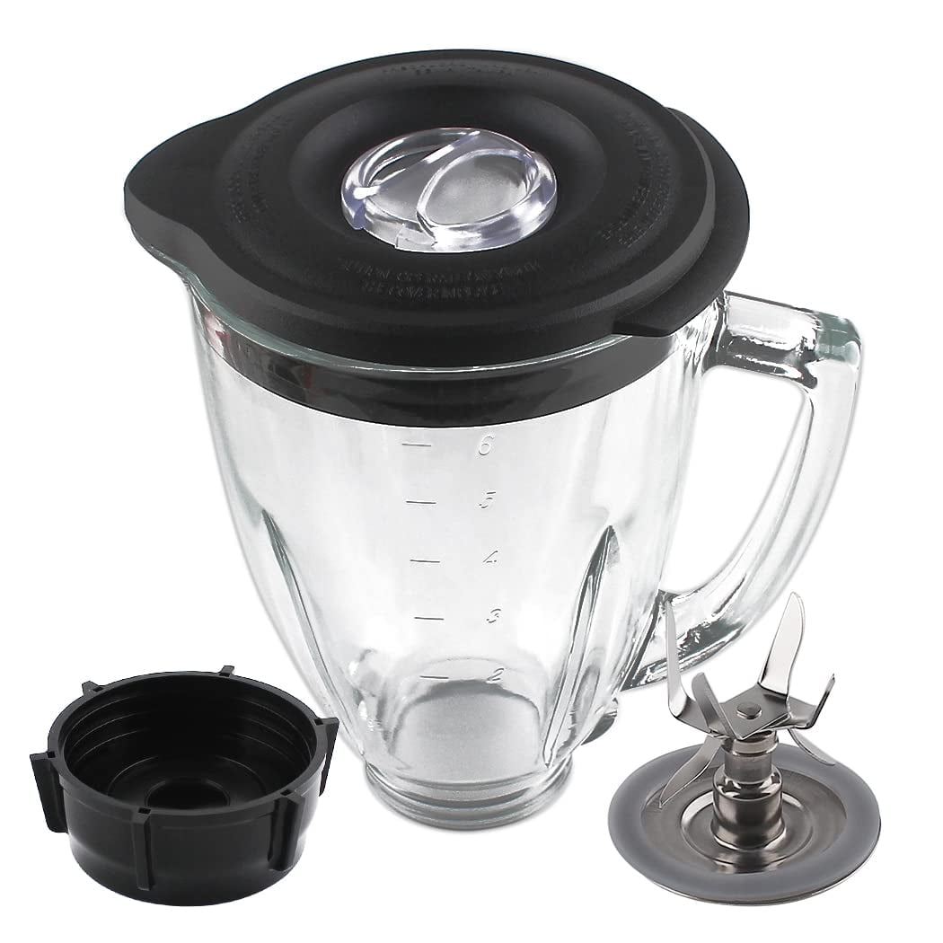 Joyparts - Piezas De Repuesto: Tarro De Vidrio De 6 Tazas Con Cuchilla Para Batidora Oster