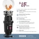 thumbnail image 2 of Triturador de basura Moen GXP33C Lite Series PRO 1/3 HP negro, 2 of 9