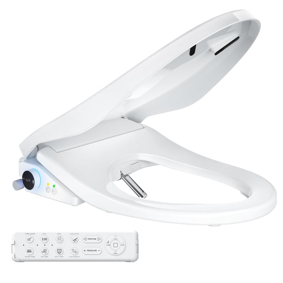 Asiento eléctrico para bidé SmartWhale, alargado, con calefacción
