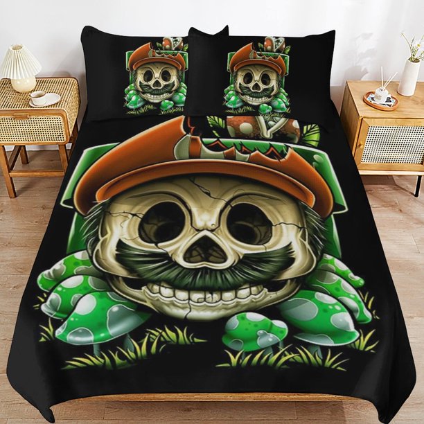 Super Mario Duvet Cover Set 3 Piece Bedding Set Double Sided Printing Decorative Comforter Cover Set