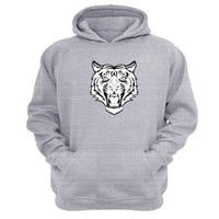 Genérico - Polerón Canguro Tigre Gris Claro Talla M Unisex