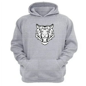 Genérico - Polerón Canguro Tigre Gris Claro Talla S Unisex