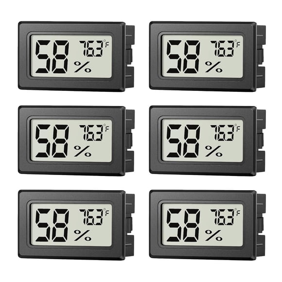 Pack de 6 termohigrómetros digitales mini JJMTDS