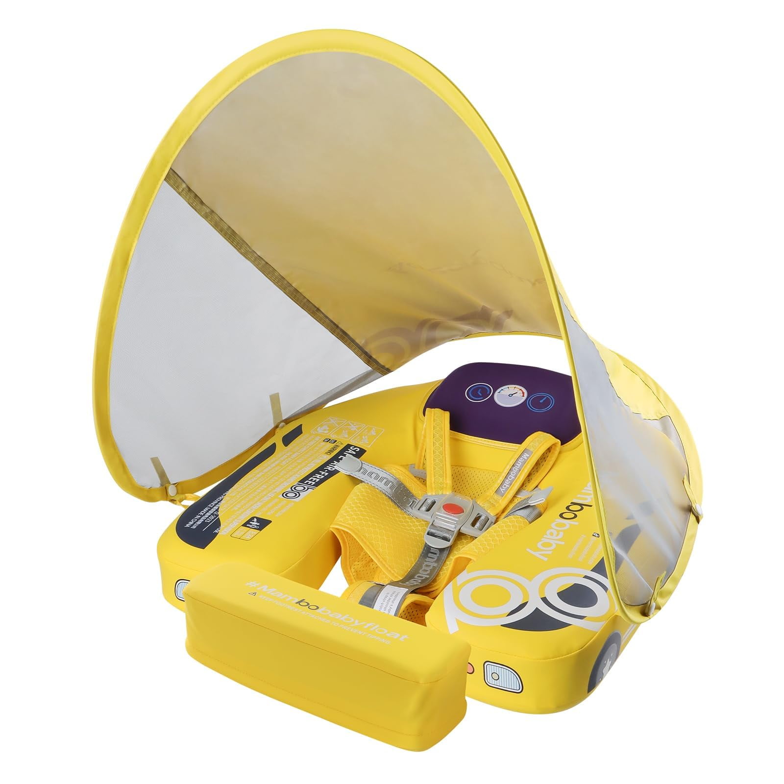 Flotador Mambobaby Kalolary Para Piscina Para Bebés, No Inflable, Con Toldo