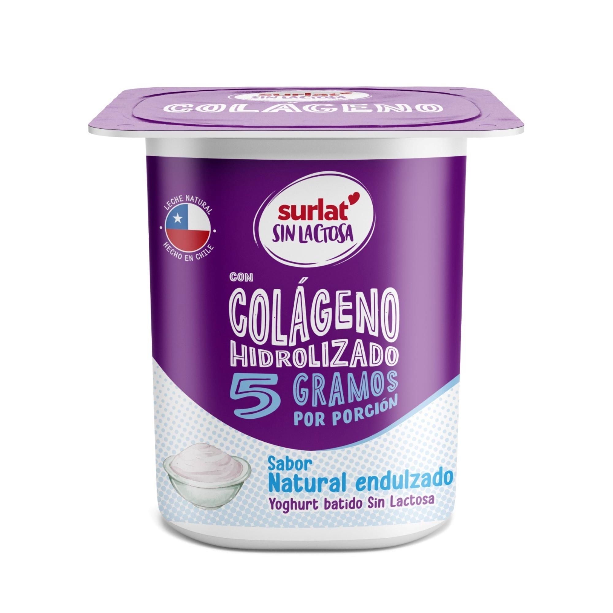 Yoghurt Batido Colageno Sin Lactosa Natural 125 g Surlat