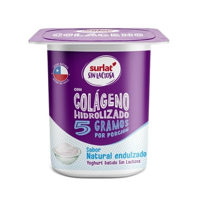 Yoghurt Batido Colageno Sin Lactosa Natural 125 G Surlat