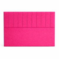 Respaldo 2 Plazas Lineal - Felpa Fucsia Lore | Diseño Tubular Moderno