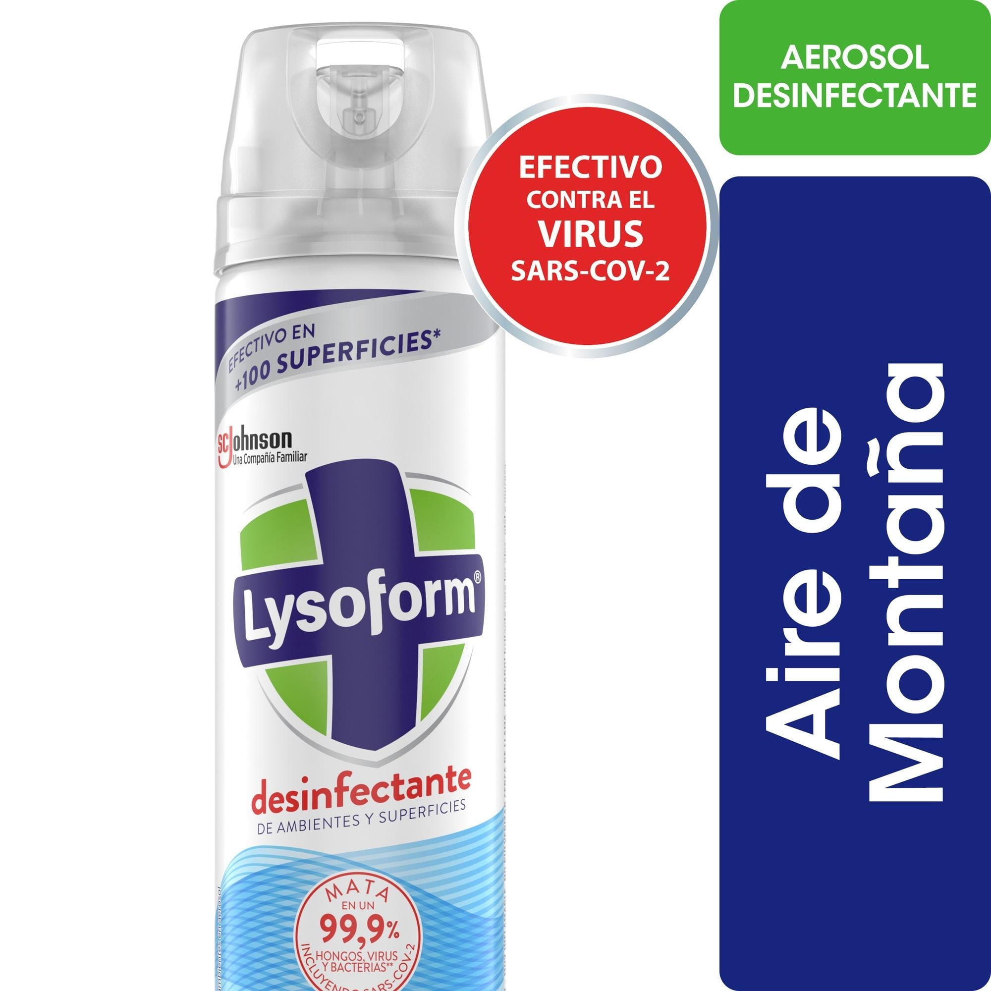 Desinfectante Ambientes Aerosol Y Superficies Aire De Montaña Lata 360 ml Lysoform