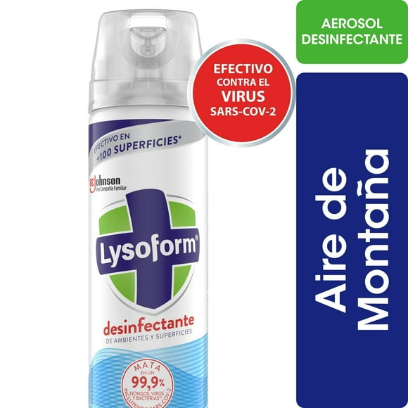 Desinfectante Ambientes Aerosol y Superficies Aire de Montaña Lata