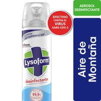 Desinfectante Ambientes Aerosol Y Superficies Aire De Montaña Lata 360 Ml Lysoform