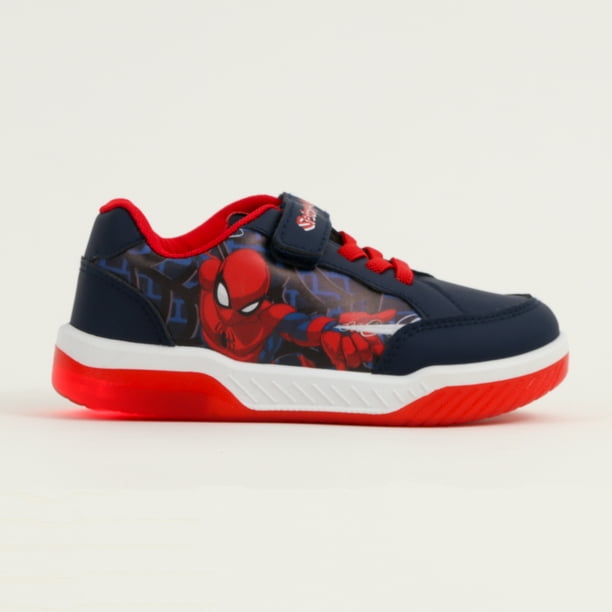 Zapatillas Con Luces Niño Spiderman Red Webbers Azul Marvel