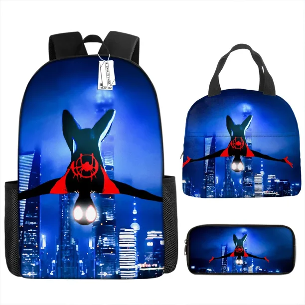 3pcs/set Disney Children 3d Cute Spider Man Design Backpack Stitch Boys Primary School Bag Kids Kindergarten Backpack Mochila