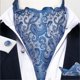 thumbnail image 4 of Corbata Gruesa Ascot, Anillo Dorado, Paño Y Colleras Hombres celeste Talla Única, 4 of 6