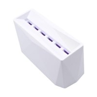 Magideal - Soporte Para Pinzas Para Extensión De Pestañas, Diseño De 6 Orificios, Medida De 6X3X3 Pulgadas, Accesorios Para Coleccionar Y Organizar Herramientas Blanco