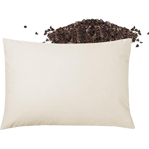 Almohada de trigo sarraceno de lujo con altura y firmeza ajustables