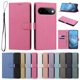thumbnail image 1 of Cartera para Google Pixel 11 Pro con Bolsillo de Tarjetas, Rojo Rosa, 1 of 6