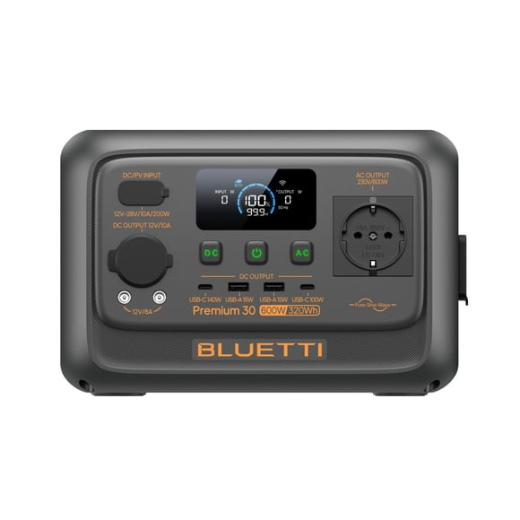 ESTACION DE ENERGIA PREMIUM 30 V2 | 600w - 320Wh | BLUETTI