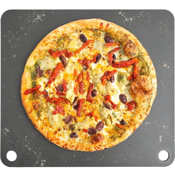 Piedra de acero NerdChef para pizza de alto rendimiento, 37 cm x 41 cm