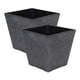 thumbnail image 1 of Set 2 Macetero Plastico Bajo Premium Base Cuadrada Conica L azul, 1 of 7