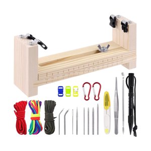 Magideal - Fabricante De Pulseras Con Plantilla De Paracaídas De Madera Con Cuerdas De Paracaídas Y Hebillas, Herramienta Artesanal Diy Para Tejido Trenzado De
